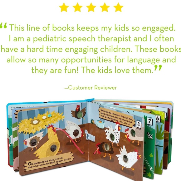 Melissa & Doug Book Poke-a-Dot: Old MacDonald’s Farm Board Book pop Buttons - Picture 5 of 7